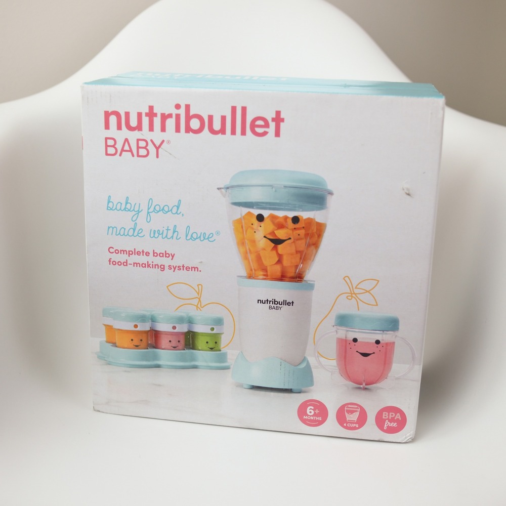 Nutribullet Baby Food Making System NBY50100 Blue White 4 Cups NEW IN BOX